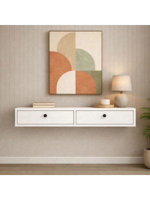 %100 Mdf Duvara Monte Dresuar 2 Bölmeli 100 Cm-Beyaz