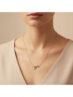 Xuping Jewelry Üç Yıldız Zirkon Taşlı Kolye