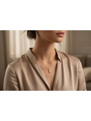 Xuping Jewelry Stil Incisi/xupıng Jewelr K Taşlı Harf Kolye