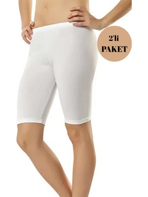 Gawzera  2'li  Elit  Life   Pamuklu Dikişsiz Diz  Üstü  Kısa Tayt