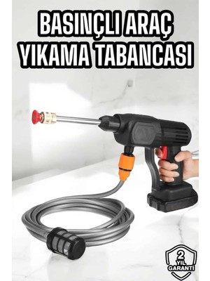 Melike Bakar Boutique Yeni Nesil Araç Yıkama Şarjlı Tabancası Basınçlı Su Hazneli