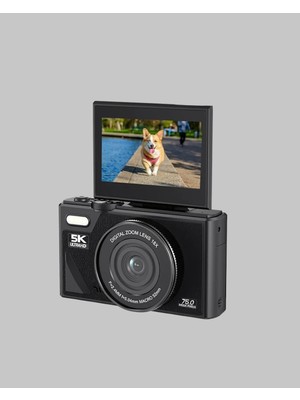 Melike Bakar Boutique Taşınabilir Dijital Kamera 5k 75MP Stabilizasyonlu 18X Zoom Otofokus