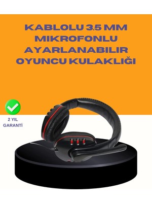 Melike Bakar Boutique Kırmızı Oyuncu Kulaklığı Bilgisayar Uyumlu Stereo Yüksek Ses Kaliteli