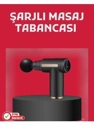 Melike Bakar Boutique Derin Doku Masaj Tabancası 4 Başlık 6 Kademeli Sessiz Güç Şarjlı Kas Gevşetici