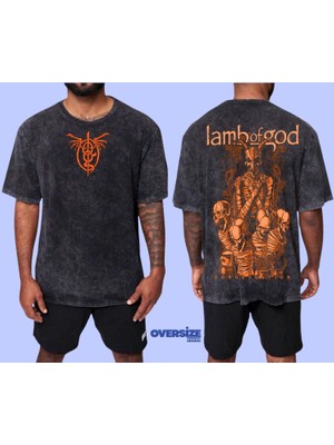 Lamb Of God Yıkamalı Over Size Tişört L