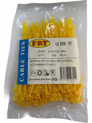 Marmara Qumasch Frt Sarı 2,5X100 Kablo Bağı