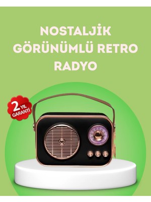 Melike Bakar Boutique Nostaljik Retro Radyo – Bluetooth, USB ve Fm Özellikli Şık Tasarım