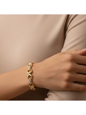 Xupıng Jewelry Ay Yıldız Zirkon Taşlı Bileklik
