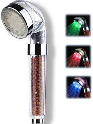 Esranın Dünyası Tasarruflu Boncuklu Ledli Duş Başlık-Pil Veya Elektrik Gerekmez Kinetik Enerjili