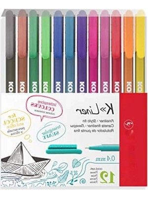 Esranın Dünyası 0,4 mm Kalınlığında 12 Renkli Fineliner Seti