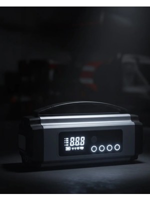 Melike Bakar Boutique Dijital Göstergeli Akü Takviye Cihazı Lastik Şişirme Powerbank ve LED Işık Özellikli