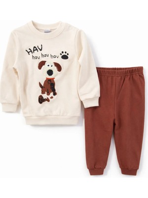 Nikuby Hav Hav Köpekli Bebe Alt-Üst Takım