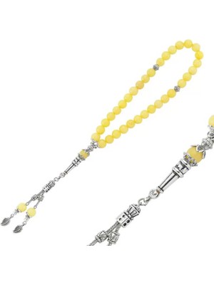 Skygo Doğaltaş Metal Püsküllü Yeşim Taşı Tesbih