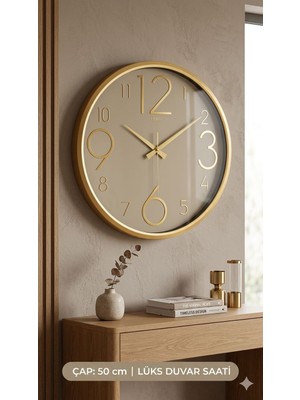 Galaxy Modern Gold Serisi 50 cm Dekoratif Duvar Saati
