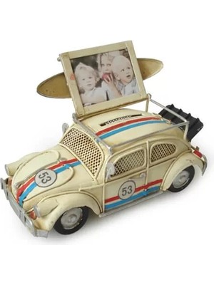 Skygo Dekoratif Metal Araba Çerçeveli ve Kumbaralı Vosvos Hediyelik