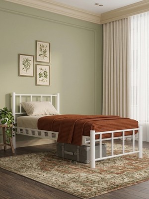 Missidea Zambak Beyaz Karyola  90X190 cm