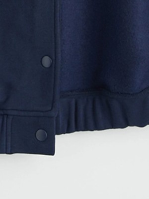 LC Waikiki Lacivert Kız Çocuk Kalın Kolej Ceket