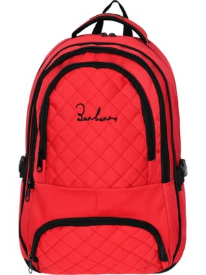 Skygo Çok Amaçlı Laptop Dizüstü Bilgisayar Bölmeli Sırt Çanta Kırmızı