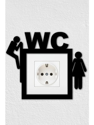 To Design Lab Wc Temalı Dekoratif Priz Anahtar Çerçevesi