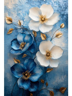 Aden Dijital Dekoratif Çiçek Kanvas Tablo