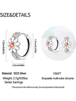 Mam Papatya Gümüş Küpe