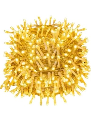 Astraltech 10 Metre Günışığı LED Işık Fişli Dekoratif Sarı Ton Aydınlatma 3 Modlu LED Şerit