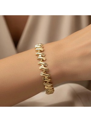 Xuping Jewelry Stil Incisi/xupıng Jewelry Çizgi Model Zirkon Taşlı Bileklik