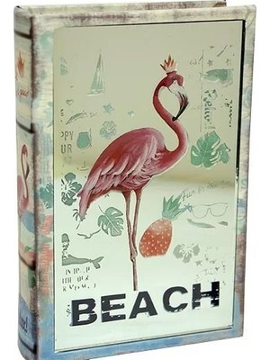 Skygo Kutu Kitap Aynalı Flamingo Dekoratiif Hediyelik