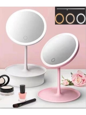Marsilyan LED Işıklı Dokunmatik Makyaj Aynası 3 Kademeli Işık Ayarlı (4887)