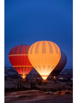 Aden Dijital Dekoratif Manzara Balonlar Kanvas Tablo