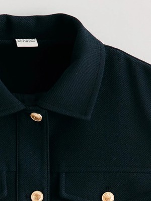 LC Waikiki Lacivert Kız Çocuk Gömlek Ceket