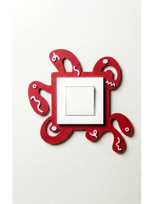 To Design Lab Soyut Desenli Renkli Dekoratif Priz Anahtar Çerçevesi