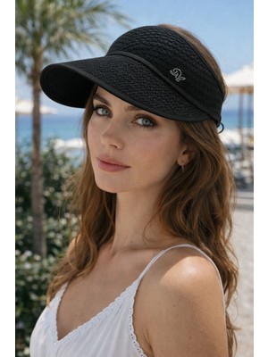 Aydın Şapkacınız Kadın Uv Korumalı Vizör Şapka – Ayarlanabilir Arkadan Bantlı Yazlık Güneş Şapkası