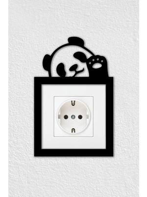 To Design Lab Panda Temalı Dekoratif Priz Anahtar Çerçevesi
