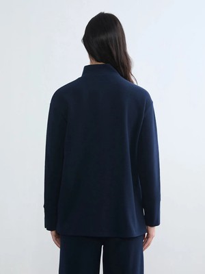 LC Waikiki Lacivert Dik Yaka Kadın Sweatshirt Tunik