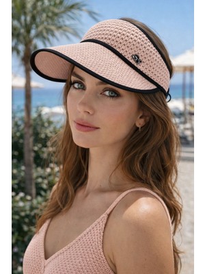 Aydın Şapkacınız Kadın Uv Korumalı Vizör Şapka – Ayarlanabilir Arkadan Bantlı Yazlık Güneş Şapkası