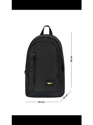 Skygo Modern Tasarım Mini Spor Sırt Çantası Suluk Gözlü Sıyah