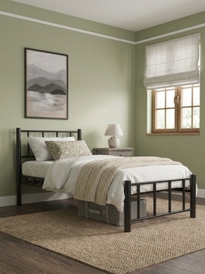 Missidea Zambak Siyah Karyola 100X200 cm