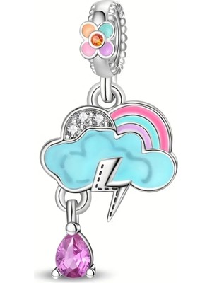 Mam Gökyüzü Bulut Gümüş Charm