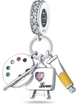 Mam Ressam Palet Gümüş Charm