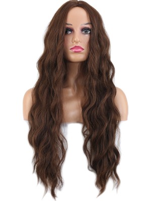 Kaia Life Uzun Su Daası Fiber Sen Peruk / Kahve Karamel