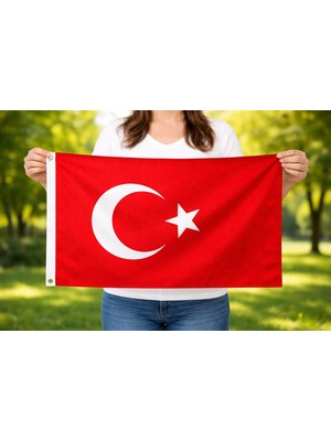 Herşey Nota 40X60 cm Türk Bayrağı – Alpaka Kumaş, Canlı Renk, Dış Mekana Dayanıklı Bayrak (1 Adet)