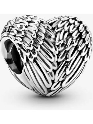 Mam Kanatlı Kalp Charm