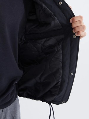 LC Waikiki Siyah Rahat Kalıp Erkek Gömlek Ceket