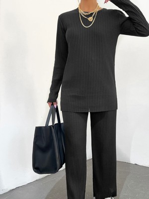 Modamorfo Bisiklet Yaka Kaşkorse Takım    -Antrasit