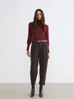 Lc Waikiki Yeni Sezon Beli Kemerli Havuç Kesim Kadın Pileli Pantolon