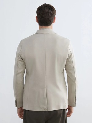 LC Waikiki Bej Dar Kalıp Erkek Blazer Ceket