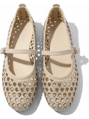 Efw Bej Kadın Taşlı  Babet