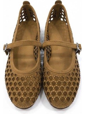 Efw Taba Kadın Taşlı Babet