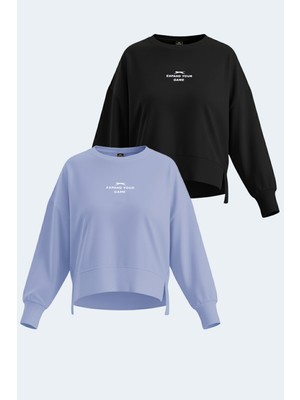 Slazenger Vıtal 2 Li Set Kadın Crop  Sweatshırt
